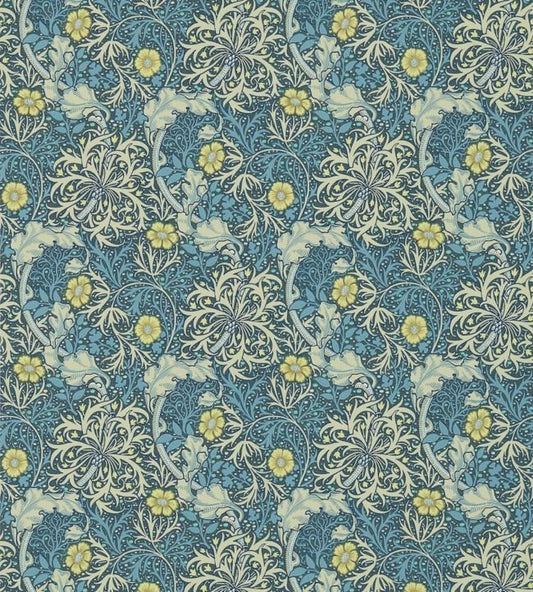 Morris Seaweed Wallpaper - Ink/Woad - 214714 - Morris & Co