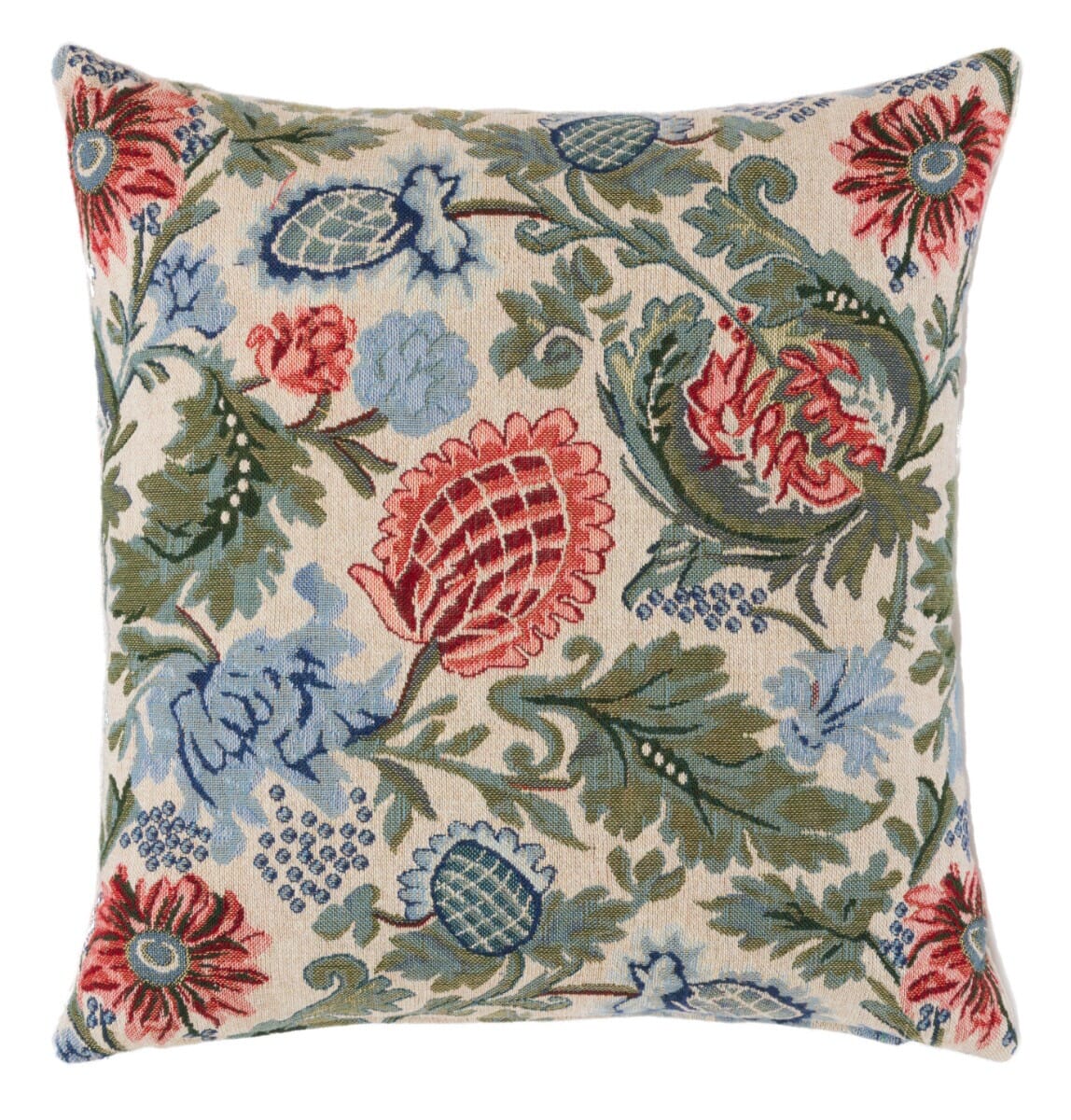 Morris Venetian Tapestry Cushion with Feather Filler - Hines - 813 - Morris Wallpaper