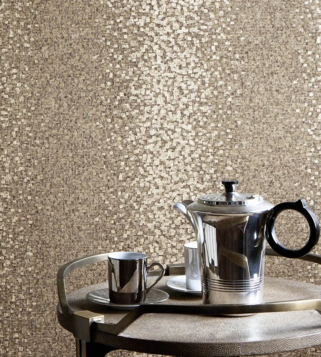 Mosaic Dapple Wallpaper - Taupe - ZMOS07007 - Zoffany - Morris Wallpaper