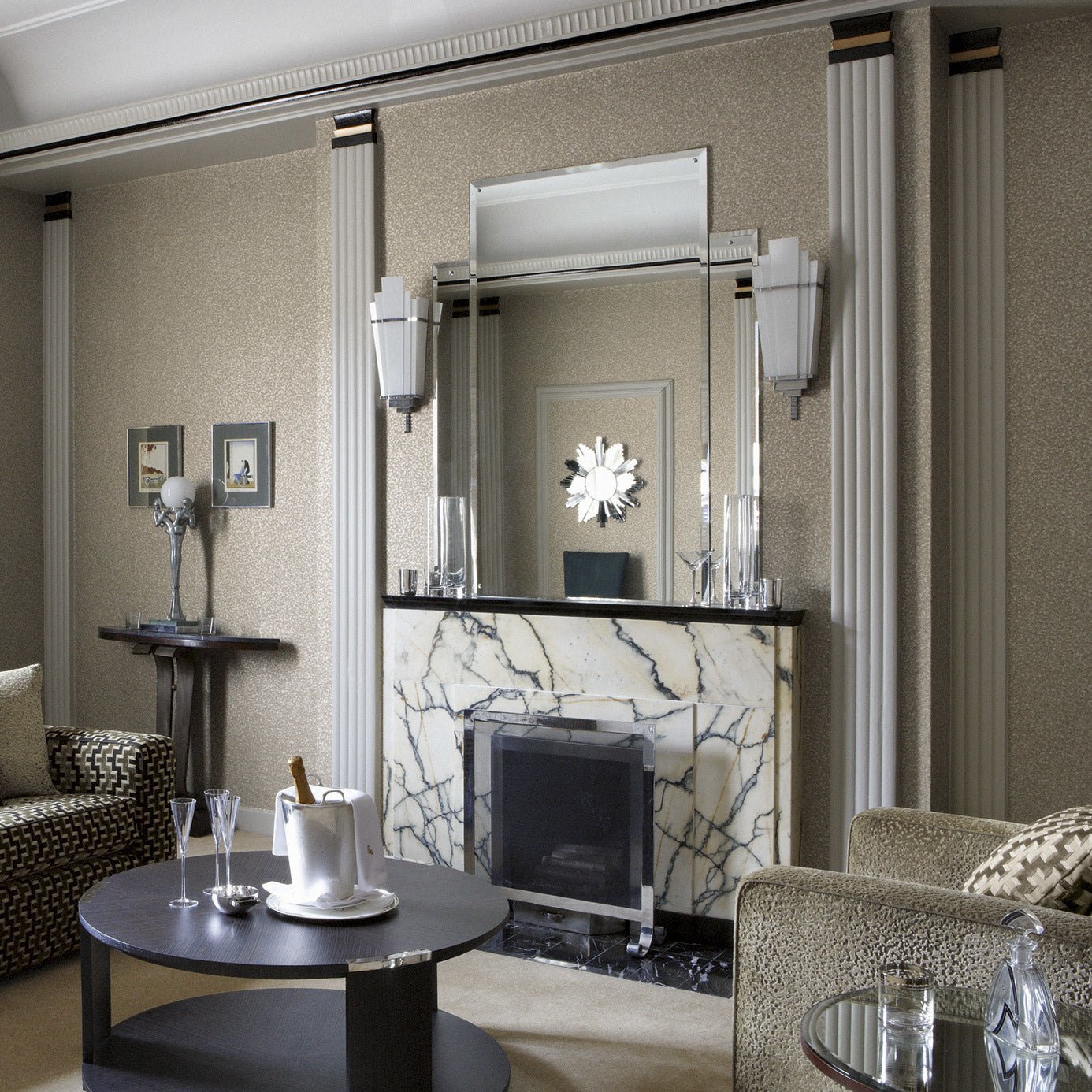 Mosaic Wallpaper - Silver - ZMOS06005 - Zoffany - Morris Wallpaper