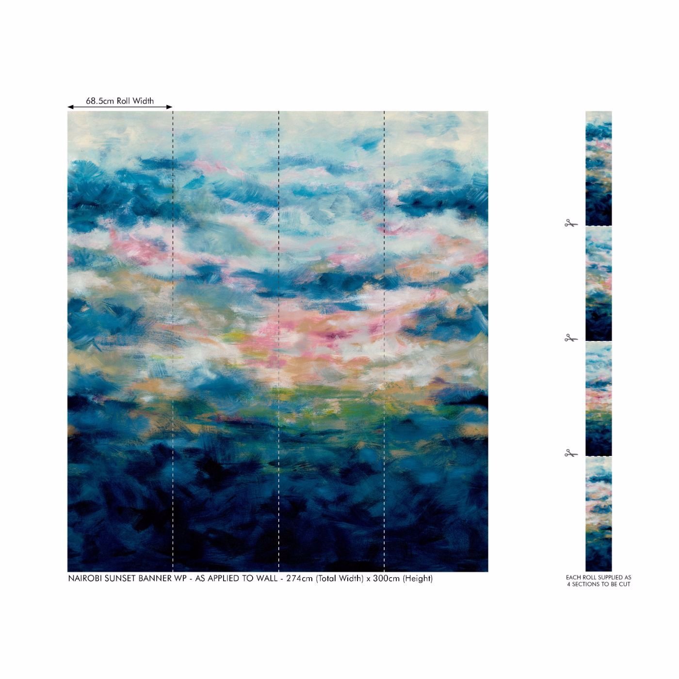 Nairobi Wallpaper - Sunset - Clarke & Clarke - W0188/01