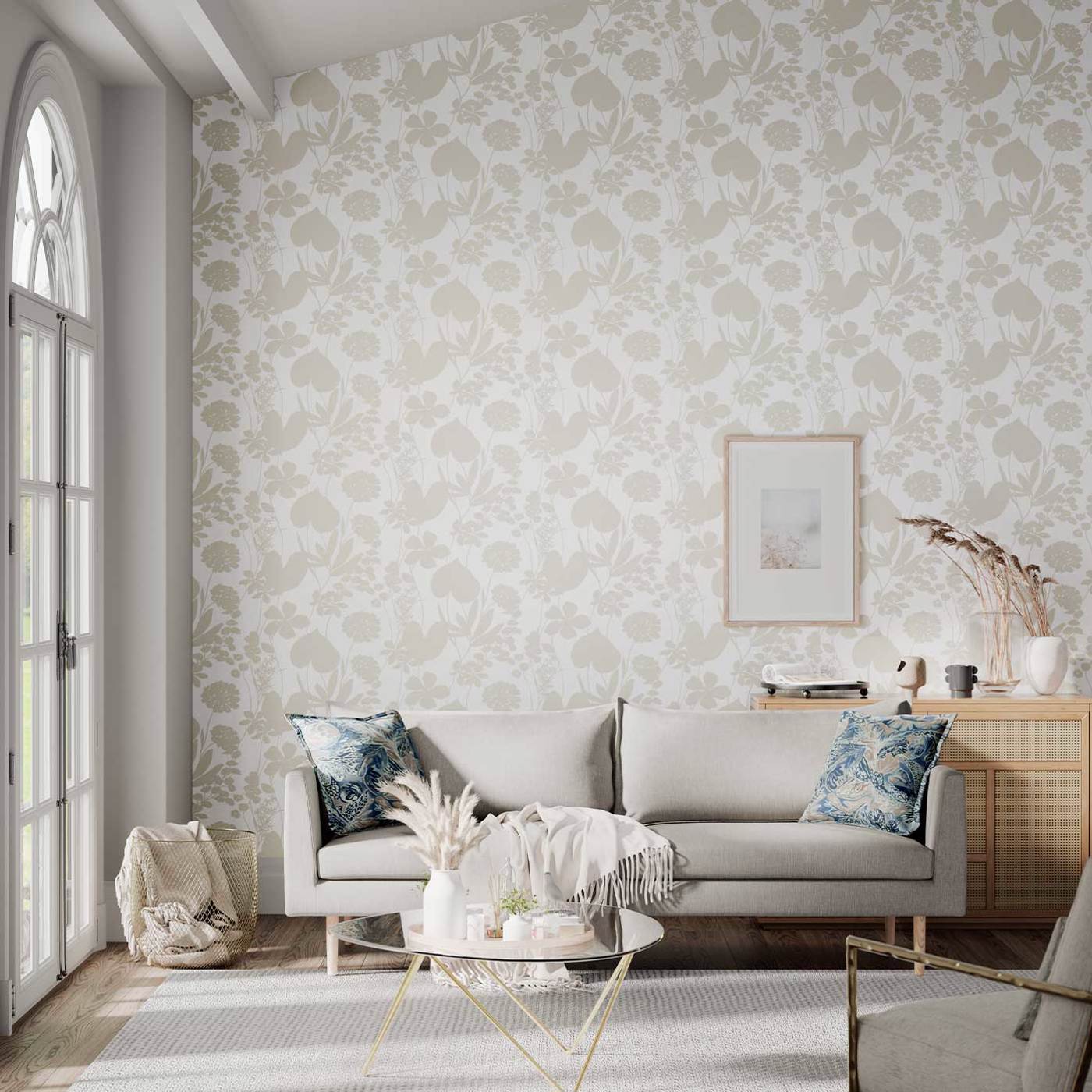Nalina Wallpaper - Pearl - Harlequin - HAMA111053 - Morris Wallpaper