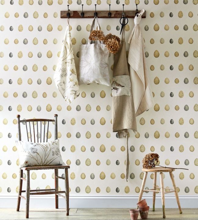 Nest Egg Wallpaper - Eggshell/Ivory - DEBB216502 - Sanderson - Morris Wallpaper