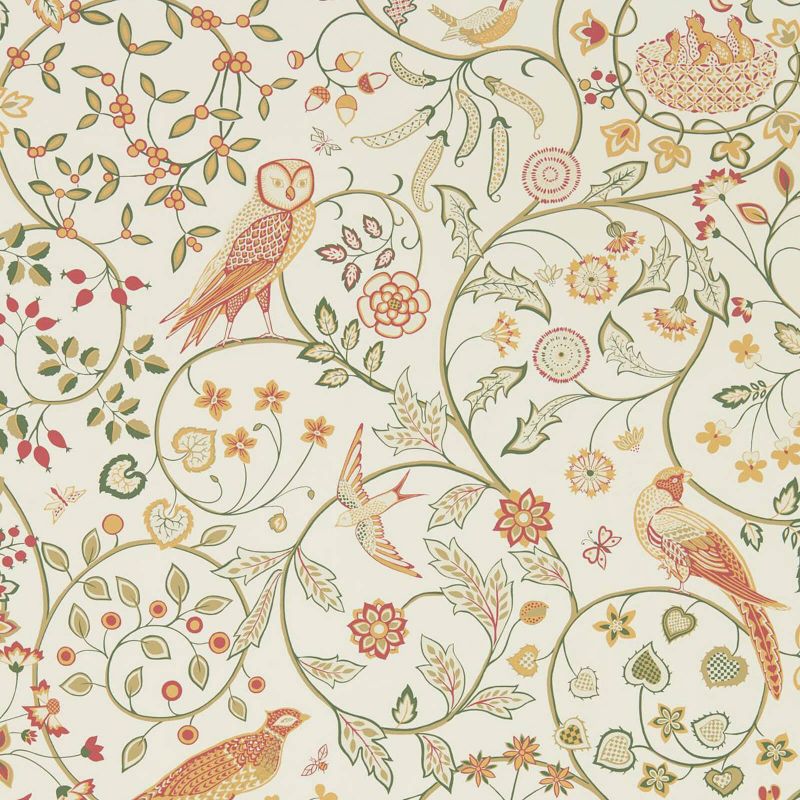 Newill Wallpaper - Ivory Sage - Morris & Co - 216705 - Morris Wallpaper