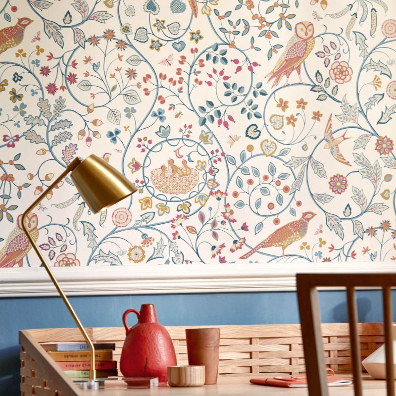 Newill Wallpaper - Ivory Sage - Morris & Co - 216705 - Morris Wallpaper