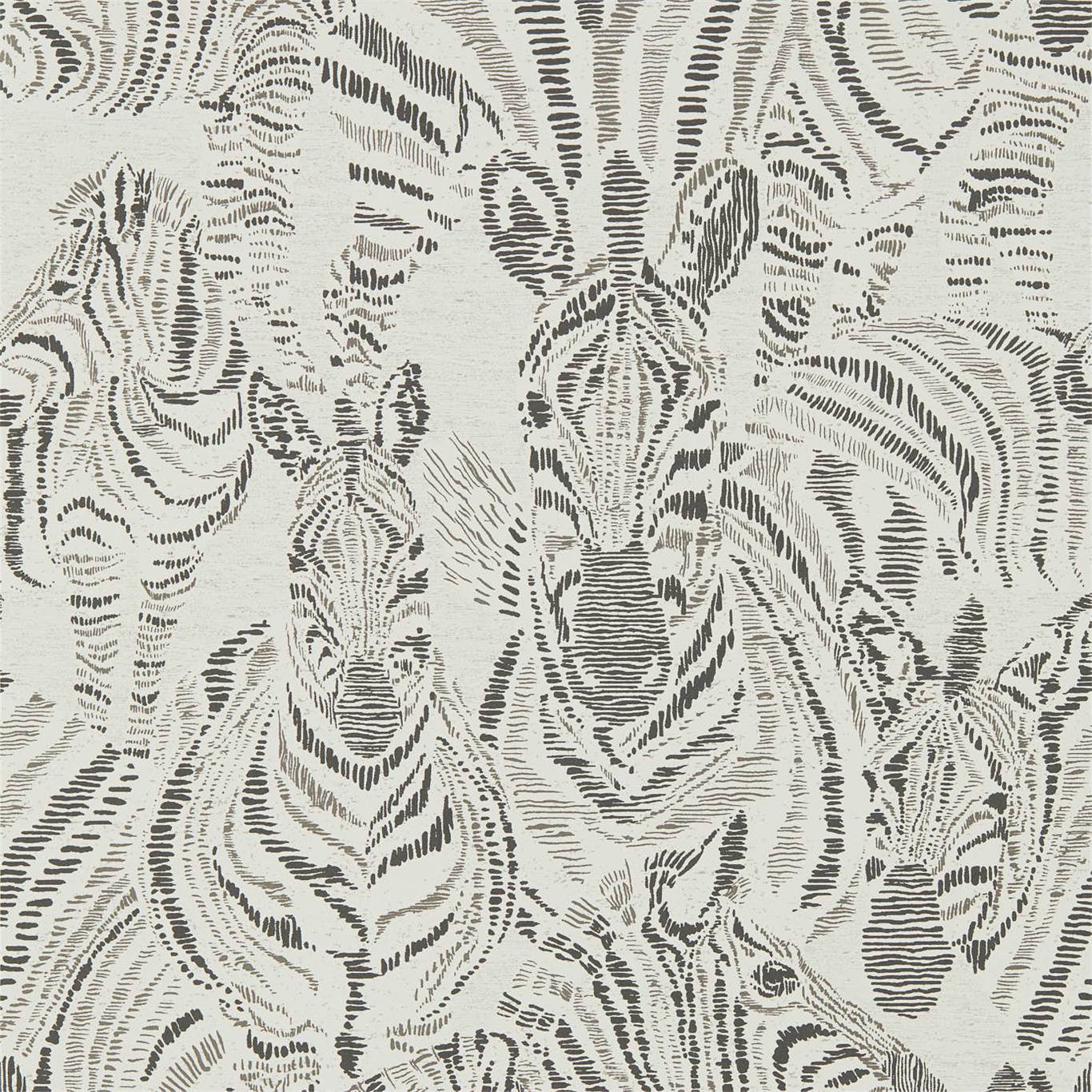 Nirmala Wallpaper - Chalk/Ebony - Harlequin - HMIW112257 - Morris Wallpaper
