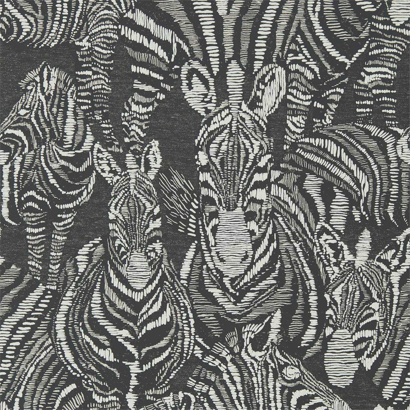 Nirmala Wallpaper - Jet/Chalk - Harlequin - HMIW112242 - Morris Wallpaper
