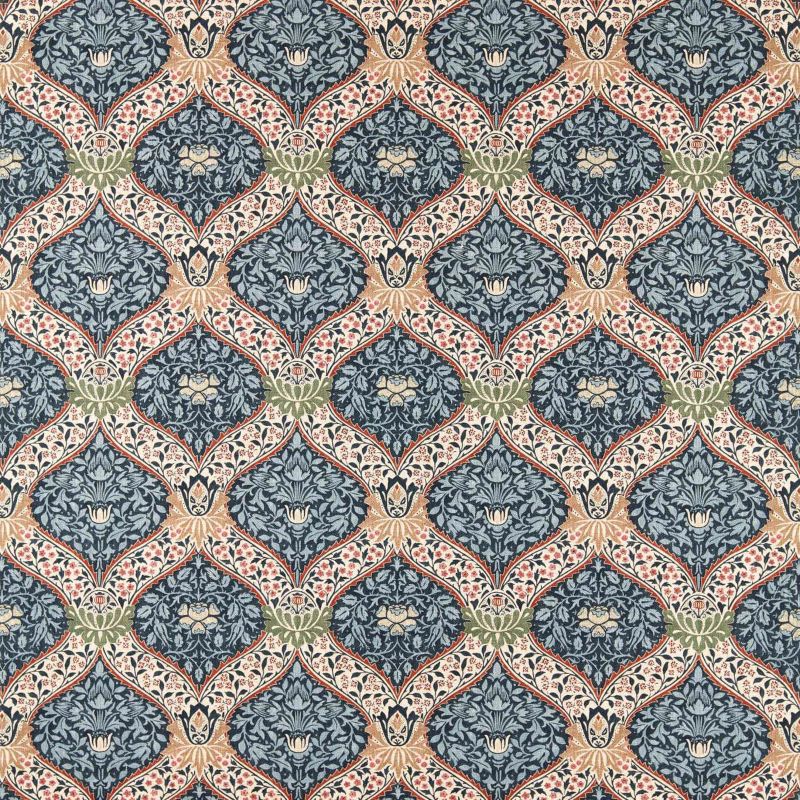 Norbury Fabric - Indigo - Morris & Co - 227358 - Morris Wallpaper