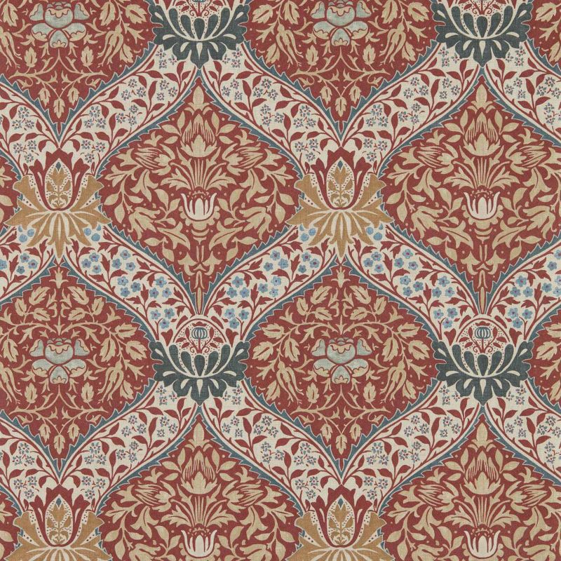 Norbury Wallpaper - Slate/Madder - Morris & Co - 217594 - Morris Wallpaper
