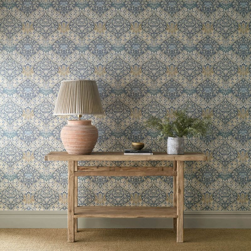Norbury Wallpaper - Woad/Linen - Morris & Co - 217592 - Morris Wallpaper