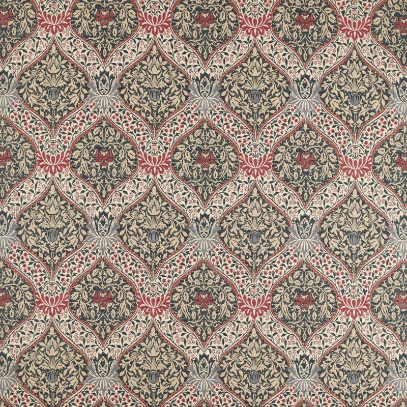 Norbury Weave Fabric - Slate/Plum - Morris & Co - 237654 - Morris Wallpaper