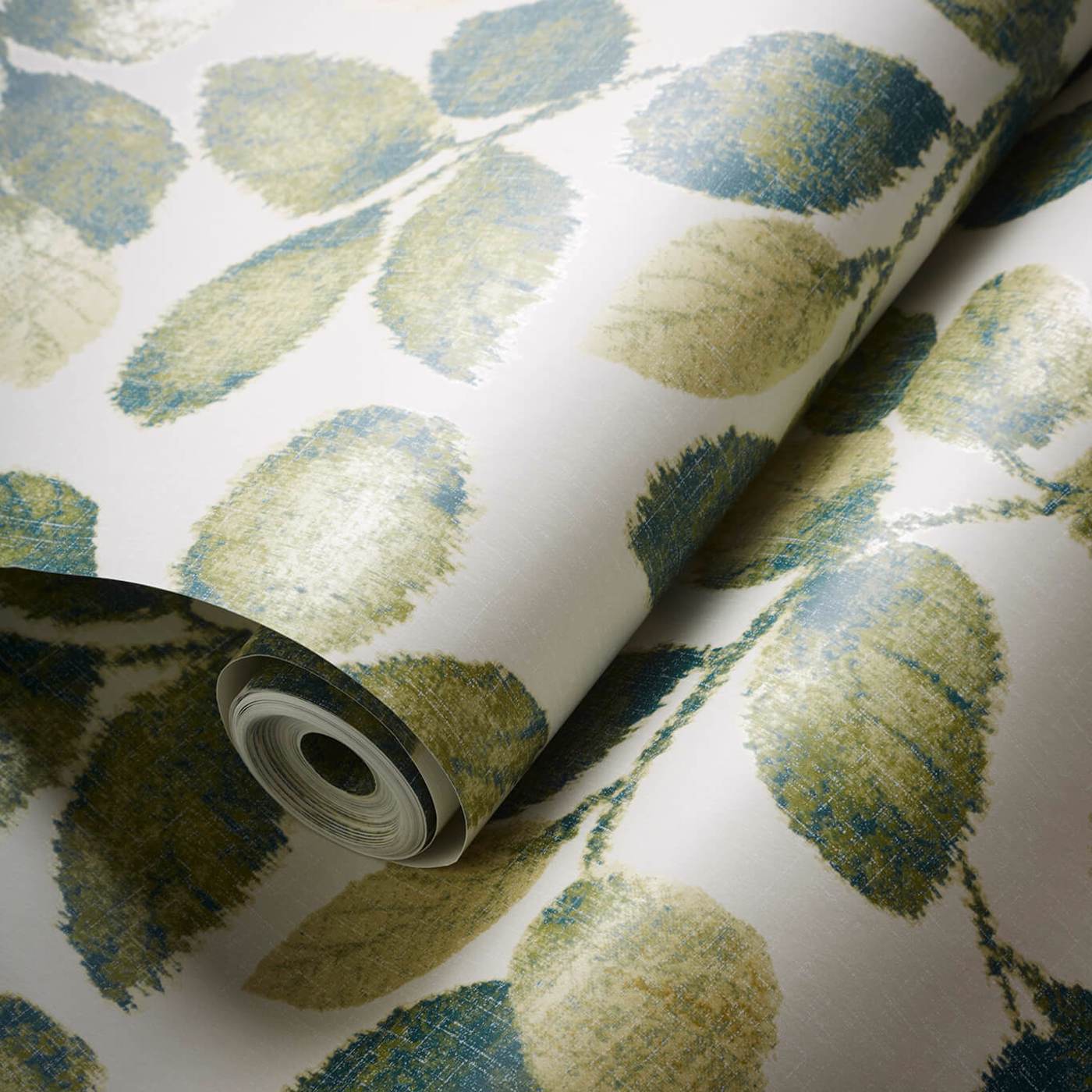 Northia Wallpaper - Olive/Peacock - Clarke & Clarke - W0159/03 - Morris Wallpaper