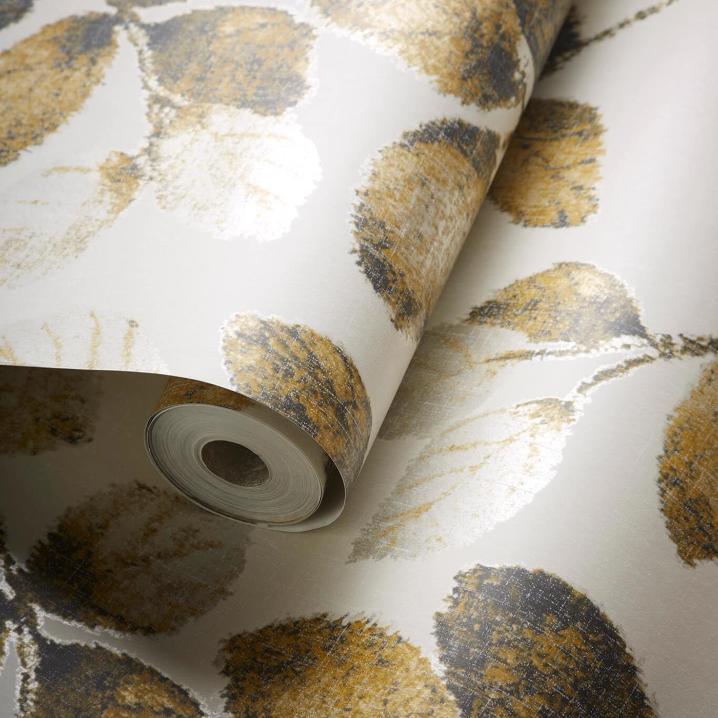 Northia Wallpaper - Pewter/Gold - Clarke & Clarke - W0159/04 - Morris Wallpaper