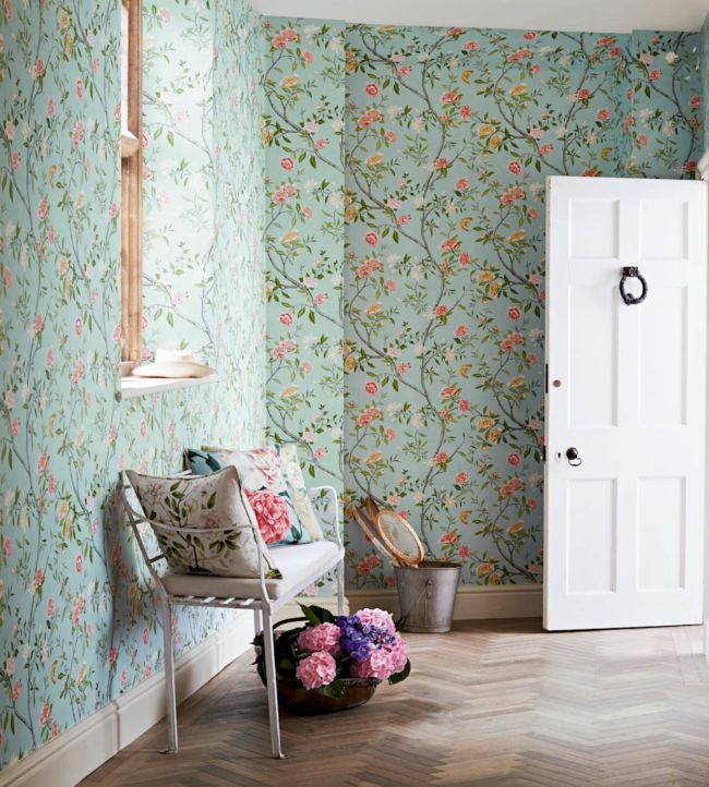 Nostell Priory Wallpaper - Old Gold/Green - ZWOO311418 - Zoffany - Morris Wallpaper