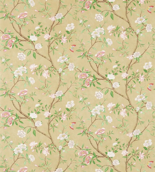 Nostell Priory Wallpaper - Old Gold/Green - ZWOO311418 - Zoffany - Morris Wallpaper