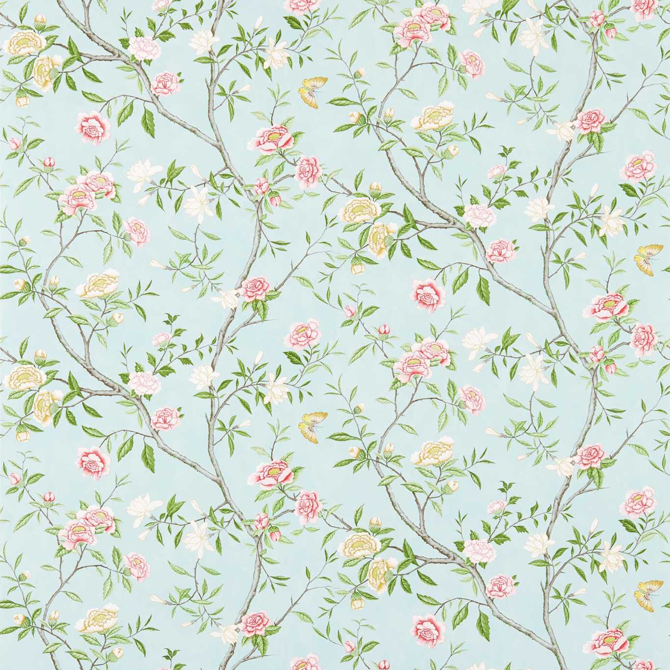 Nostell Priory Wallpaper - Sky/Pink - ZWOO311421 - Zoffany - Morris Wallpaper