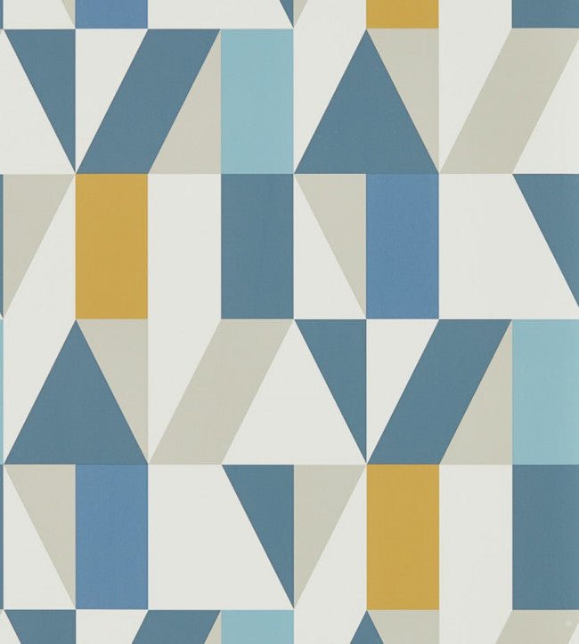 Nuevo Wallpaper - Indigo / Slate / Satsuma - 111831 - Scion - Morris Wallpaper