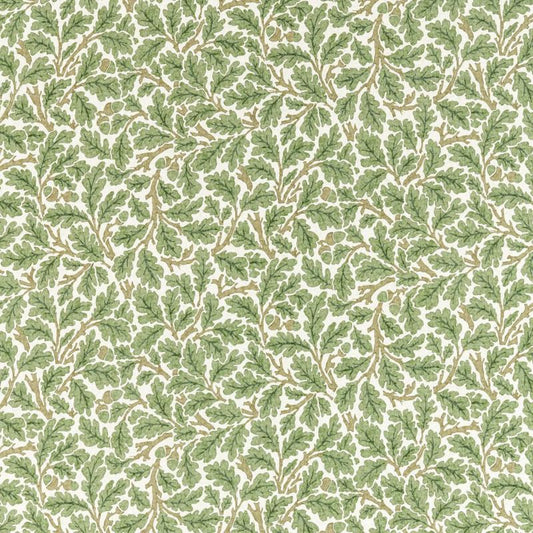 Oak Fabric - Forest/Cream - Morris & Co - 226606 - Premier Wallcovering