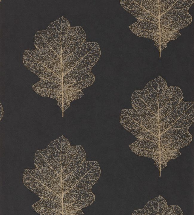 Oak Filigree Wallpaper - Charcoal/Bronze - DWOW215700 - Sanderson - Morris Wallpaper