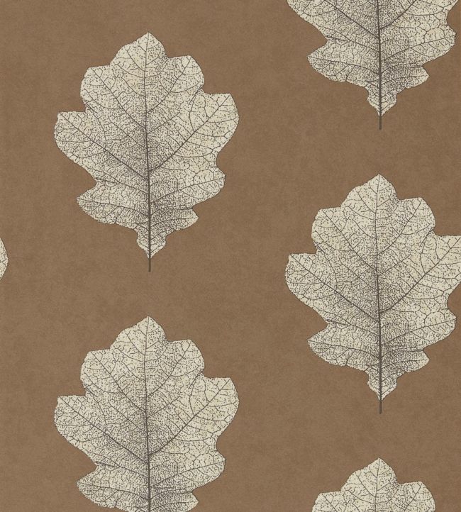 Oak Filigree Wallpaper - Copper/Graphite - DWOW215701 - Sanderson - Morris Wallpaper