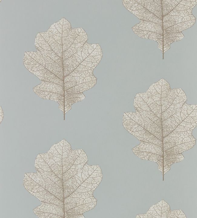 Oak Filigree Wallpaper - Grey Blue/Silver - DWOW215702 - Sanderson - Morris Wallpaper