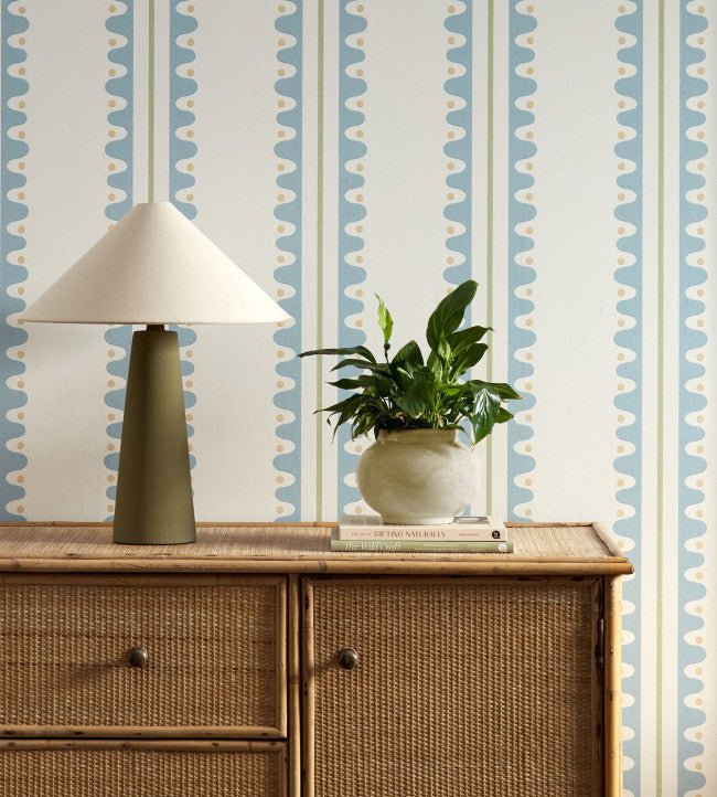 Oakham Wallpaper - Coast Blue - Scion - NSCW113239 - Morris Wallpaper