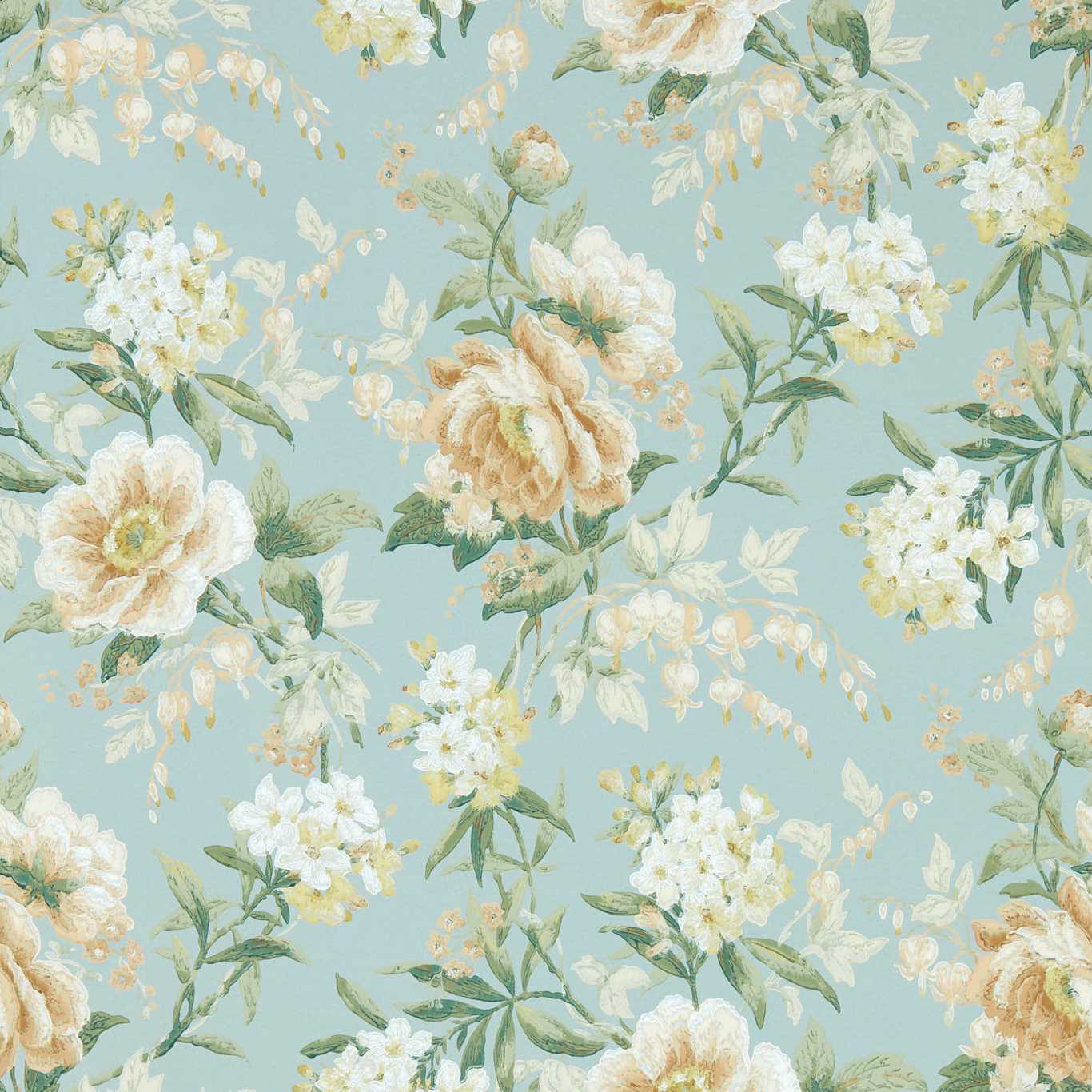 Olivia Wallpaper - Sky Mist/Tan - DOSW217039 - Sanderson
