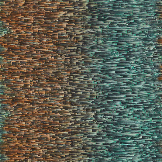 Ombre Wallpaper - Teal/Spice - Clarke & Clarke - W0153/03 - Morris Wallpaper