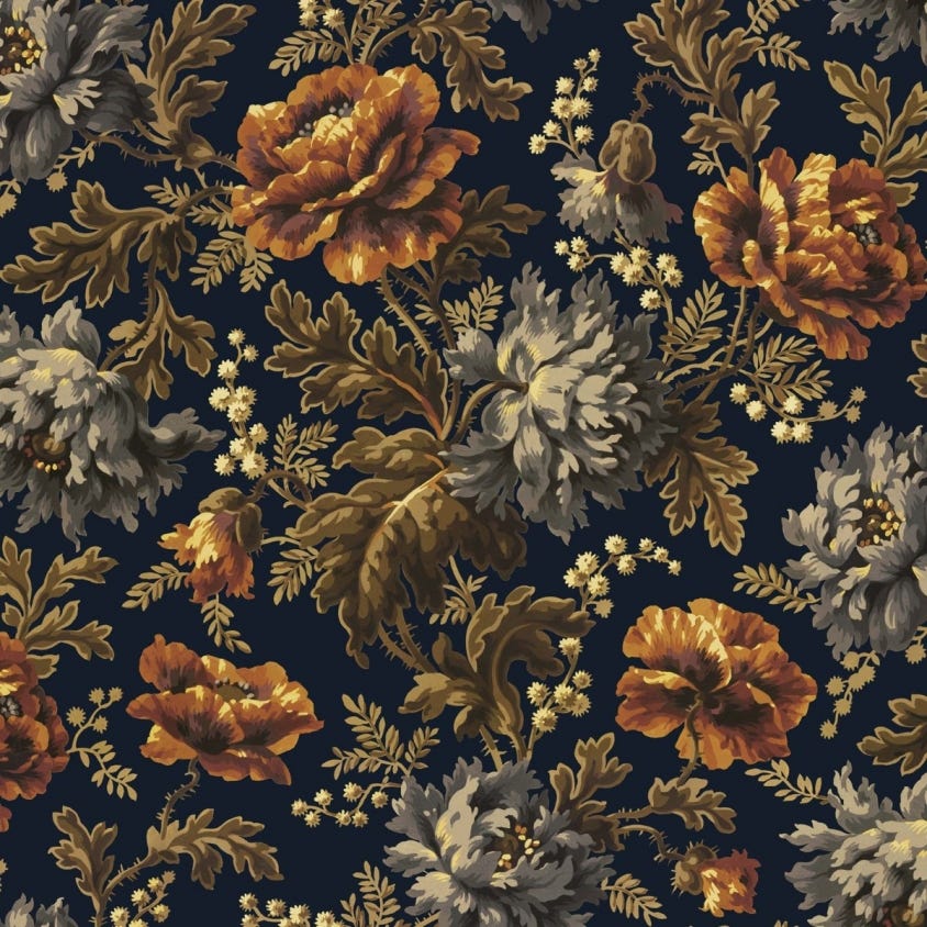 Opia Wallpaper - Midnight - House of Hackney - 1-WA-OPI-DI-MID-XXX - Morris Wallpaper