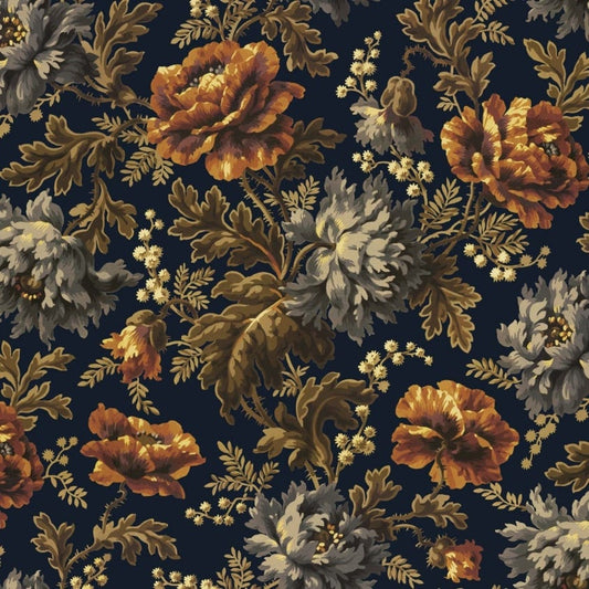 Opia Wallpaper - Midnight - House of Hackney - 1-WA-OPI-DI-MID-XXX - Morris Wallpaper