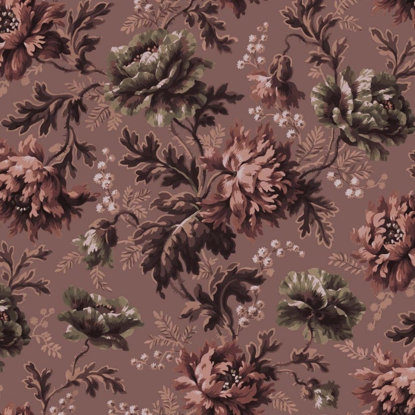 Opia Wallpaper - Old-Rose - House of Hackney - 1-WA-OPI-DI-OLR-XXX - Morris Wallpaper