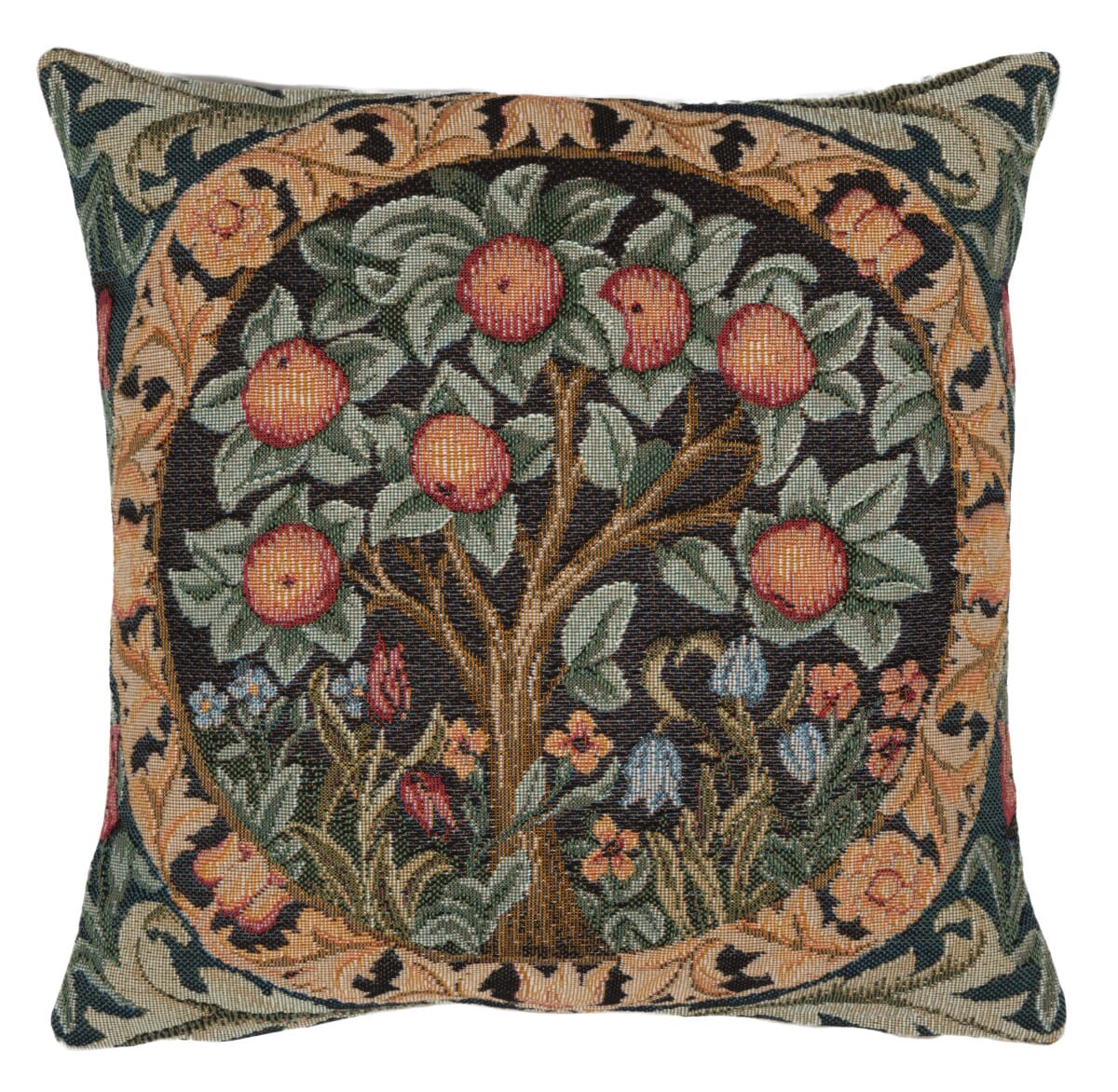 Orange Tree Cushion with Feather Filler - Hines - 232M - Morris Wallpaper