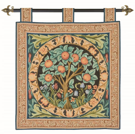 Orange Tree Loom Woven Tapestry with Hanging Loops - Requires Rod Size 2 - Hines of Oxford - LW870 - Morris Wallpaper