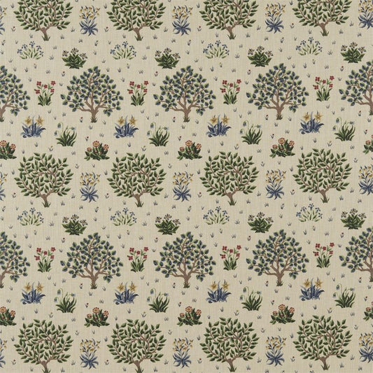 Orchard Fabric - Forest/Indigo - Morris & Co - 220306 - Premier Wallcovering