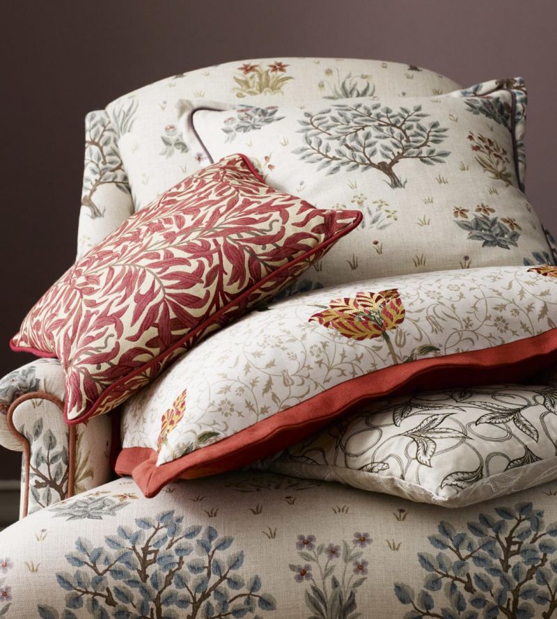 Orchard Fabric - Forest/Indigo - Morris & Co - 220306 - Premier Wallcovering