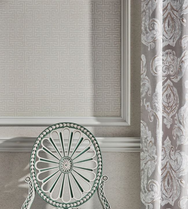 Ormonde Key Wallpaper - Snow - ZFOW312933 - Zoffany - Morris Wallpaper