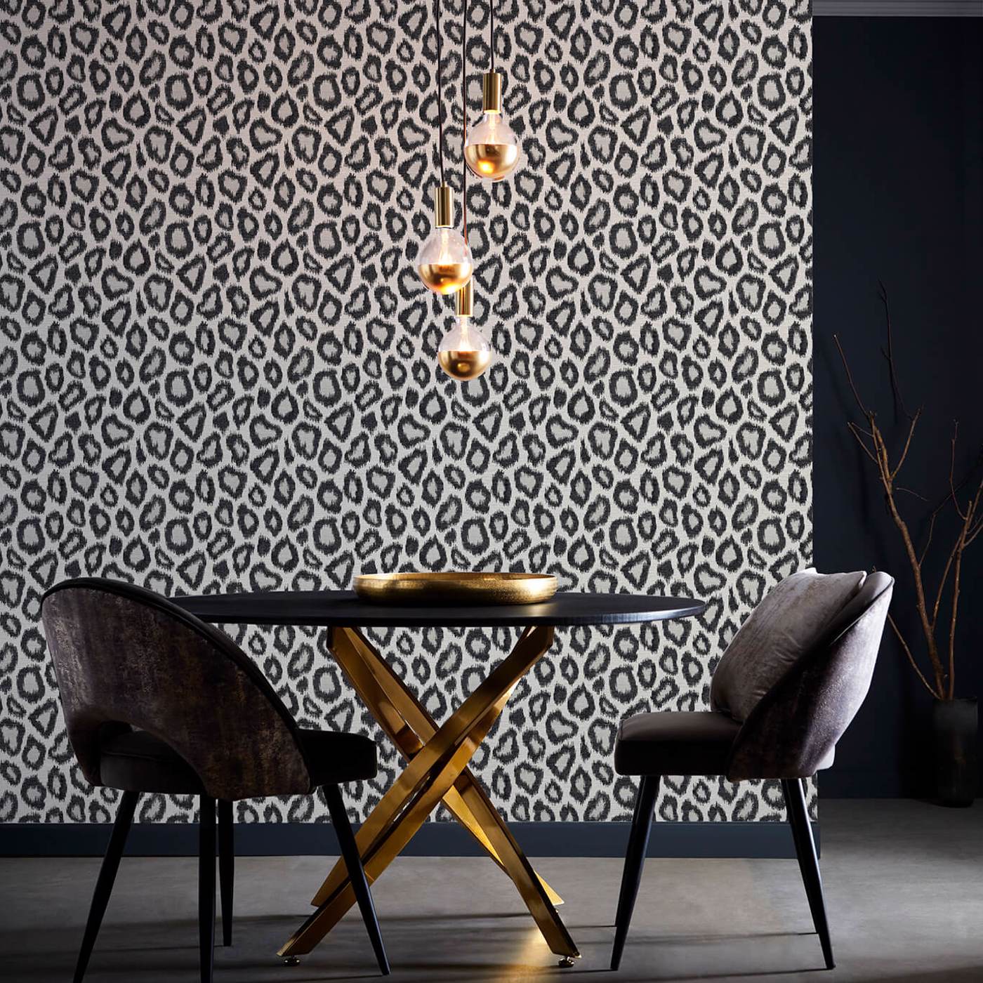 Ortega Wallpaper - Noir - Clarke & Clarke - W0229/03 - Morris Wallpaper