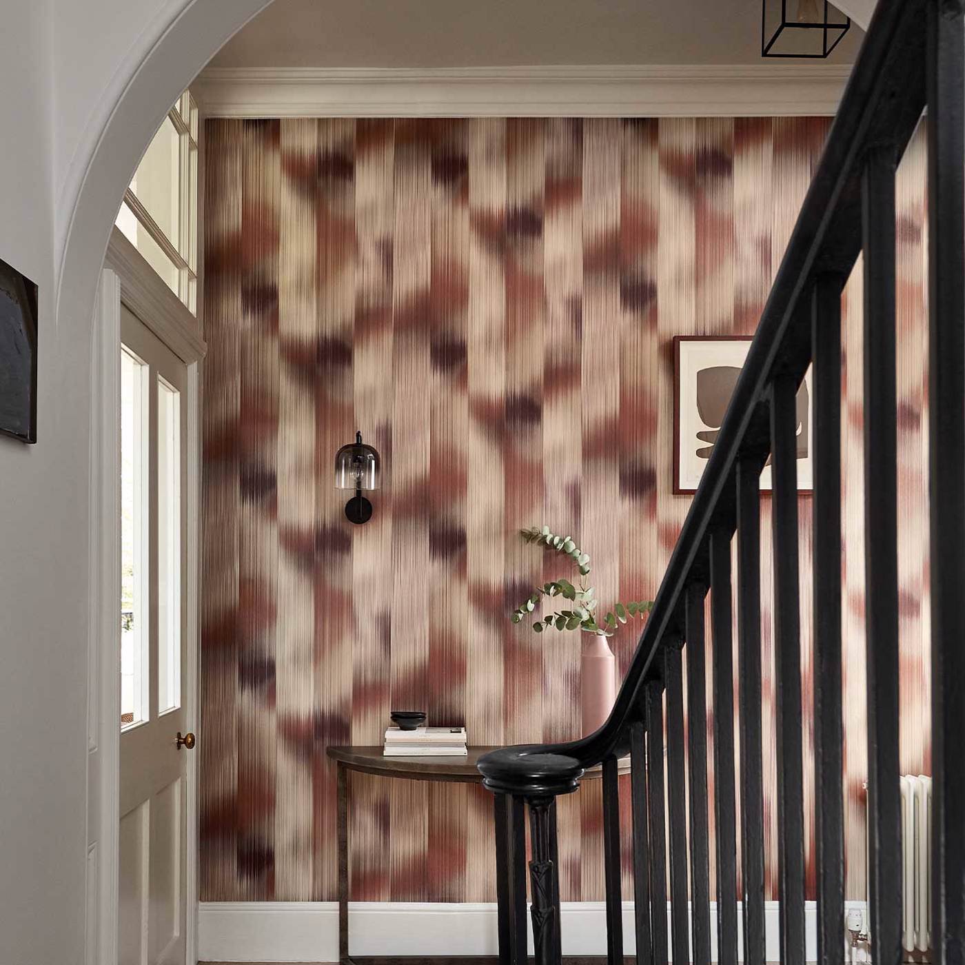 Oscillation Wallpaper - Rosewood/Fig - Harlequin - HM7W112753 - Morris Wallpaper