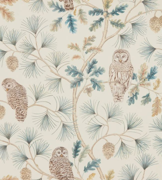 Owlswick Wallpaper - Teal - DYSI216595 - Sanderson - Morris Wallpaper