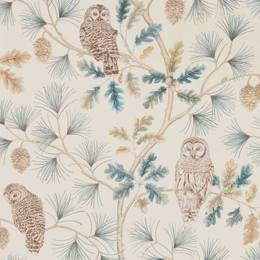 Owlswick Wallpaper - Teal - DYSI216595