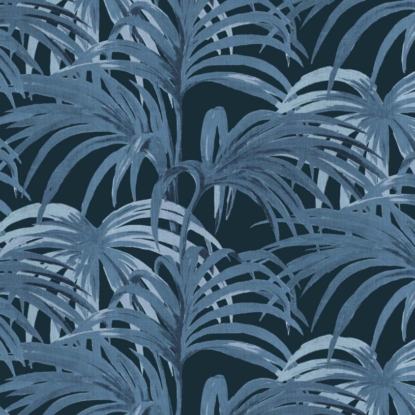 Palmeral Wallpaper - Midnight / Azure - House of Hackney - 1-WA-PAL-DI-M&A-XXX - Morris Wallpaper