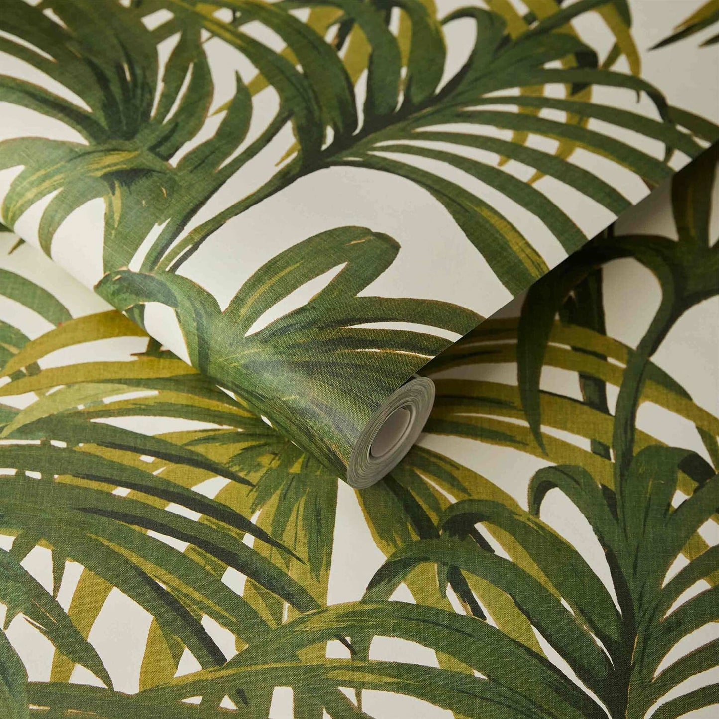 Palmeral Wallpaper - Off-White / Green - House of Hackney - 1-WA-PAL-DI-W&G-XXX - Morris Wallpaper