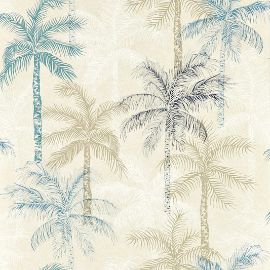 Palmyra Wallpaper - Denim - Clarke & Clarke - W0189/01 - Morris Wallpaper
