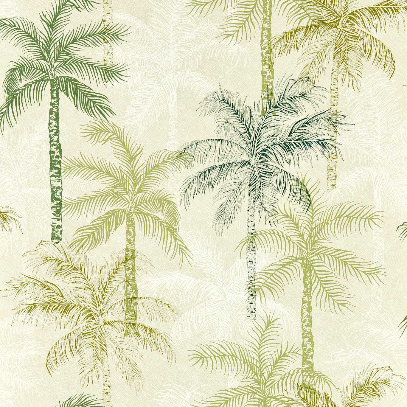 Palmyra Wallpaper - Palm - Clarke & Clarke - W0189/04 - Morris Wallpaper