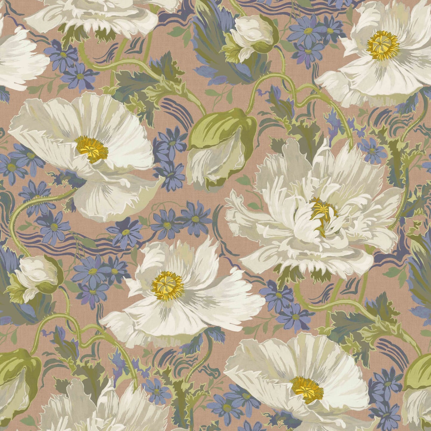 Papavera Wallpaper - Tourmaline - House of Hackney - 1-WA-PAV-DI-TOU-XXX - Morris Wallpaper
