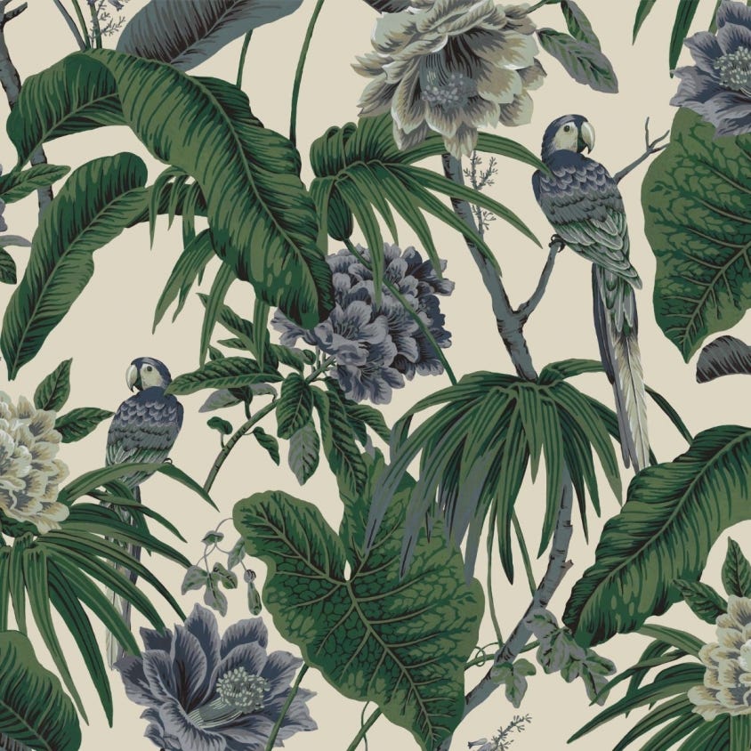 Paradisa Wallpaper - Off-White - House of Hackney - 1-WA-PAR-DI-OFF-XXX - Morris Wallpaper