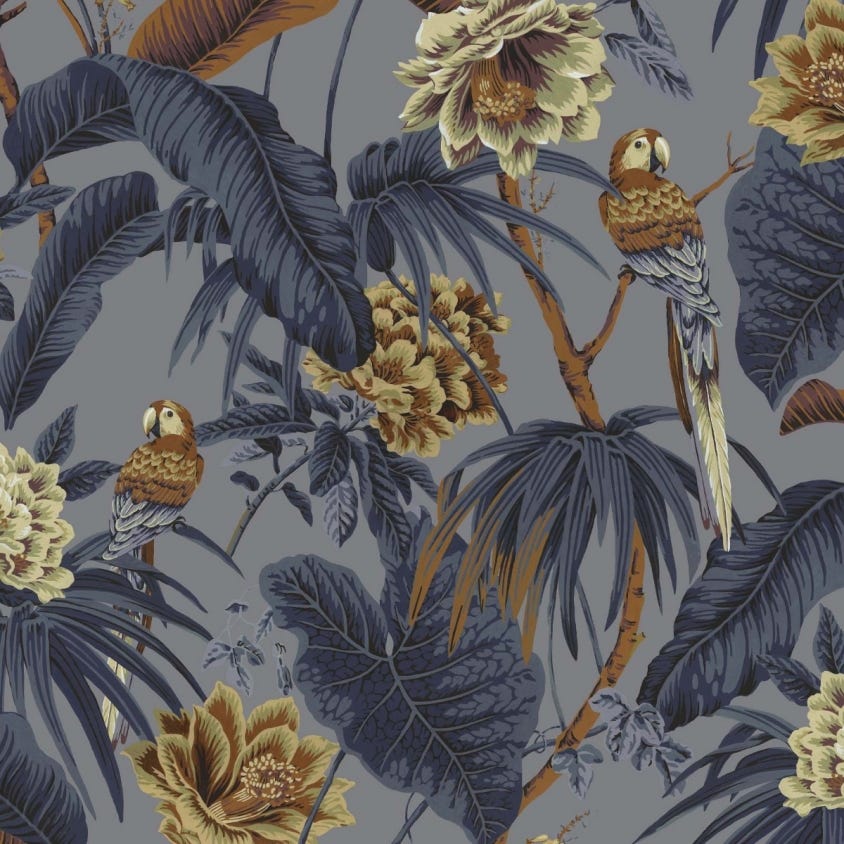 Paradisa Wallpaper - Paloma-Grey - House of Hackney - 1-WA-PAR-DI-PAL-XXX - Morris Wallpaper