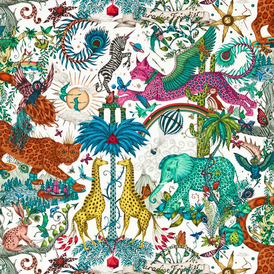 Paradise Lost Wallpaper - Ivory - Clarke & Clarke - W0216/03 - Morris Wallpaper