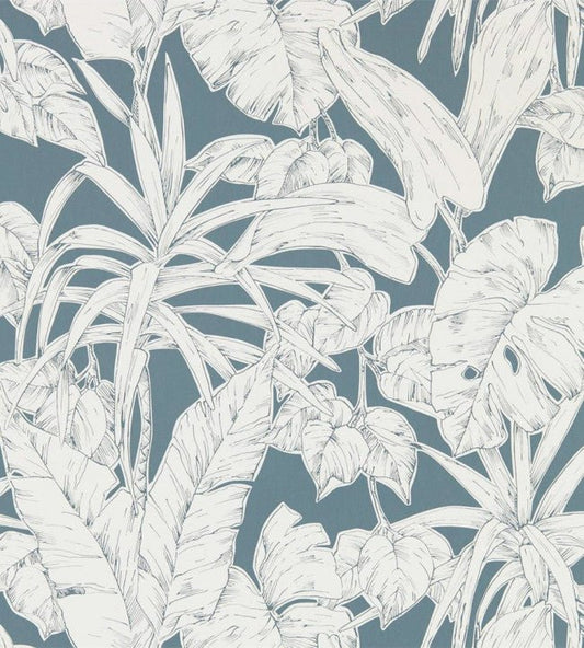 Parlour Palm Wallpaper - Charcoal - 112023 - Scion - Morris Wallpaper