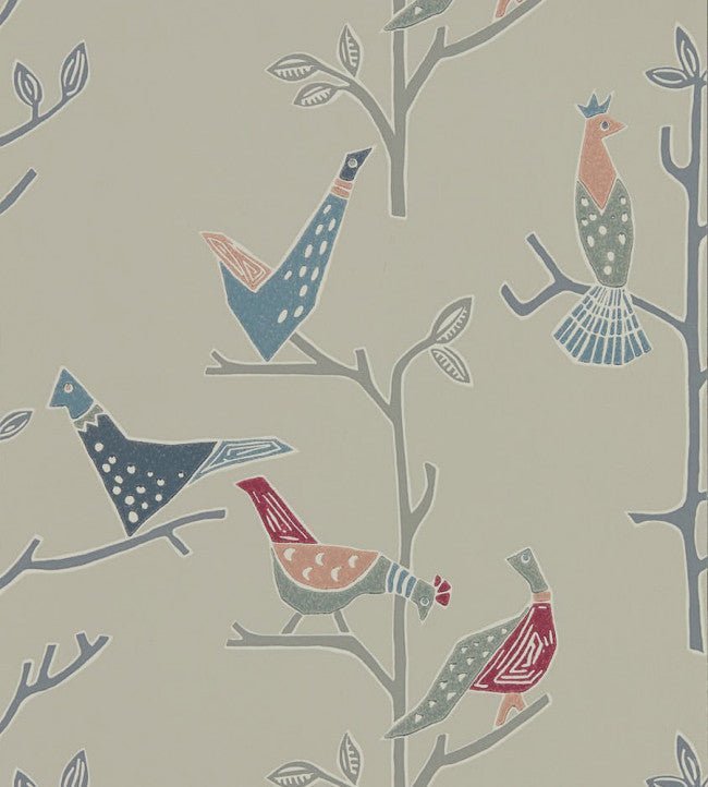 Passaro Wallpaper - Rose / Steel - NJAP111924 - Scion